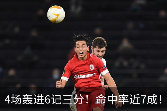 4场轰进6记三分！命中率近7成！火箭队申京变超级射手？领跑全队远投榜
